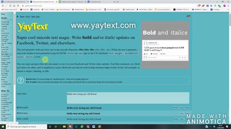 yaytext corsivo